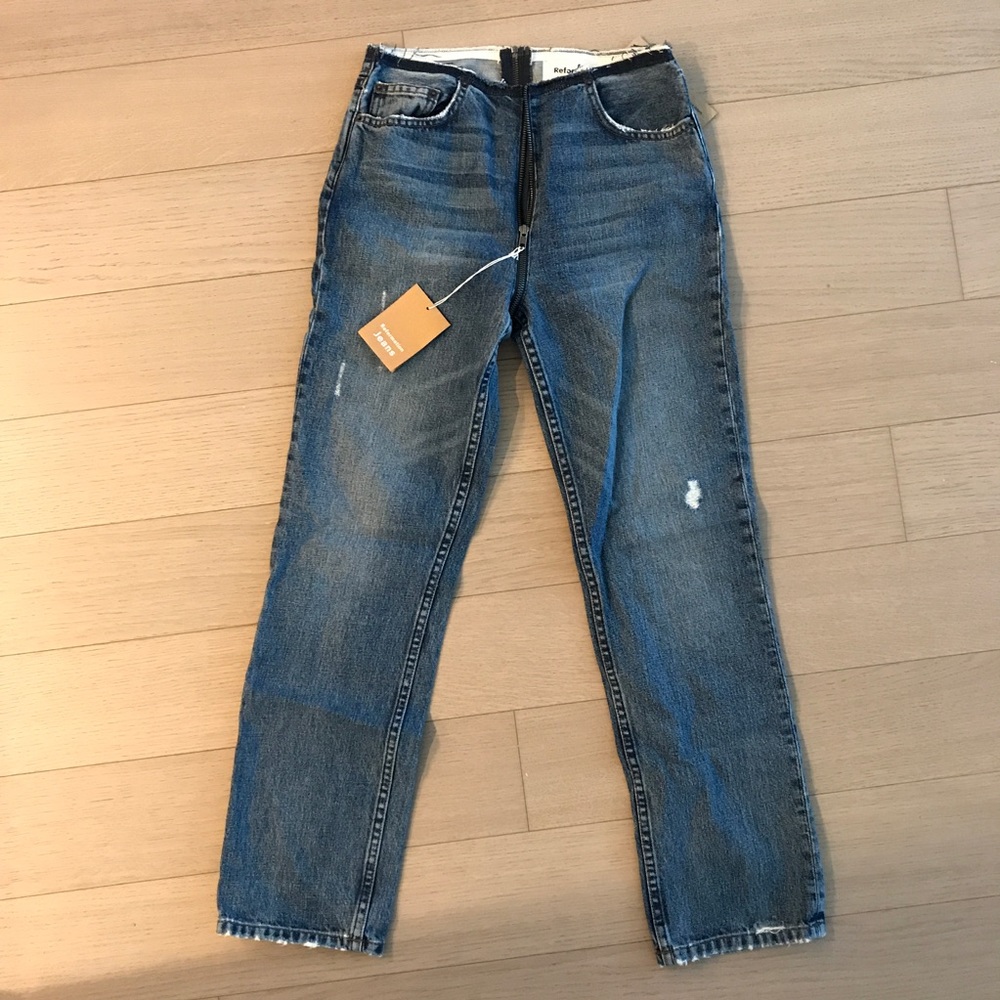 NWT REFORMATION ZIP JEAN 25"